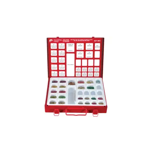 Pin Kit for National Keyway, Metal Box Includes Bottom Pins, Master Pins, Driver Pins, Springs and Follower