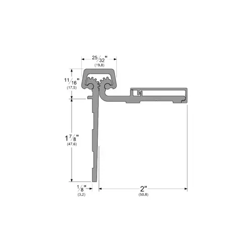 Pemko CHS83HD1 83" Half Surface Heavy Duty Continuous Hinge Clear Aluminum Finish