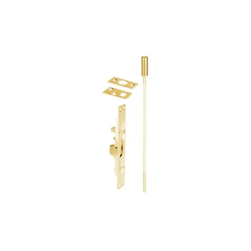 1" Lever Extension Flush Bolt for Metal Doors Bright Brass Finish