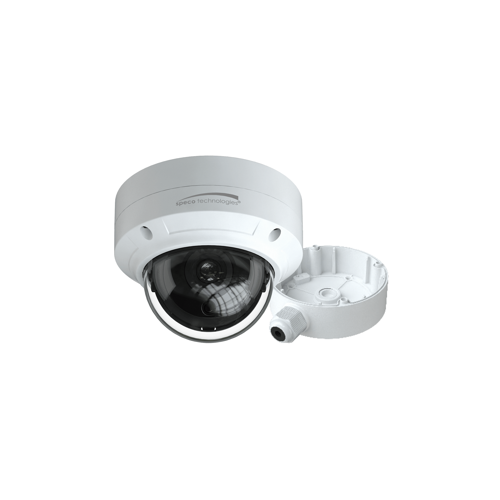 IP Dome Camera with Advanced Analytics, 4MP, 2592 x 1520 Resolution, 2.8mm Fixed Lens, H.265 Compression, True WDR, Smart IR, 12VDC, PoE, ONVIF Profile T, IP67, IK10, FCC, RoHS, White