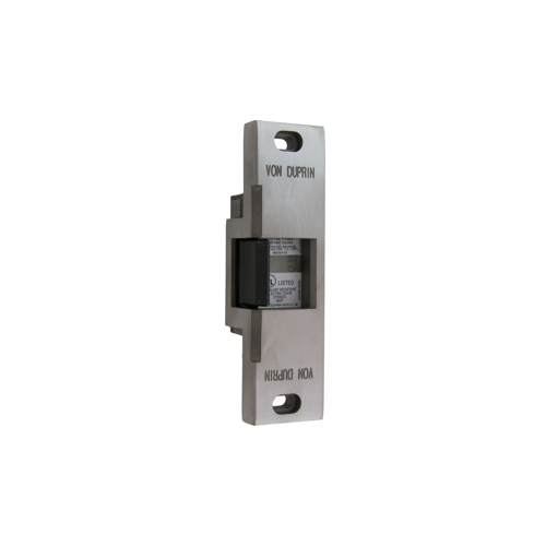 Fire Rated Electric Strike for Rim Exit Device, 12VDC, Fail Secure FSE, 630/US32D Satin Stainless Steel