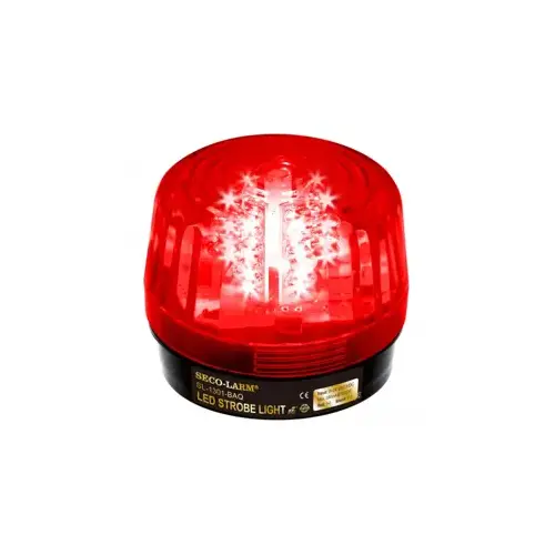 LED Strobe Light with Siren, Red, 54 LEDs, 100dB, 9-24V AC/DC