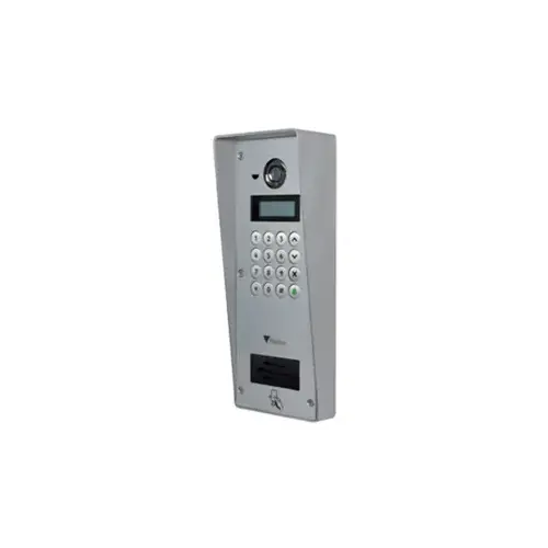 Entry, Vandal Resistant Panel with Rain Hood, 16 Key, Surface Mount, 13.56 MHz, 2.4GHz, Two Way Audio, Full Color Camera, Proximity Entry, TCP/IP, IPX5, IP55, IK10, 316L Stainless Steel Marine Grade