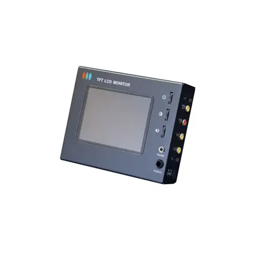 Speco Technologies VMS2 Portable CCTV Installation and Testing Monitor with Case, 4" TFT Active Matrix LCD Screen, Built-in Rechargeable Battery, RCA, BNC Adapter, 12VDC, NDAA, Black