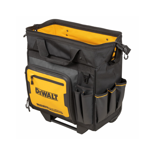 DEWALT DWST560107 Roller Tool Bag Ballistic Nylon Tool Bag On Wheels 27 pocket Black/Yellow Black/Yellow