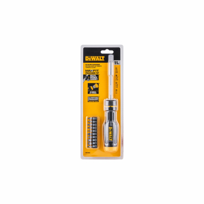 DEWALT DWHT68002 Ratcheting Screwdriver Set Max Fit 11 pc Assorted Black/Yellow