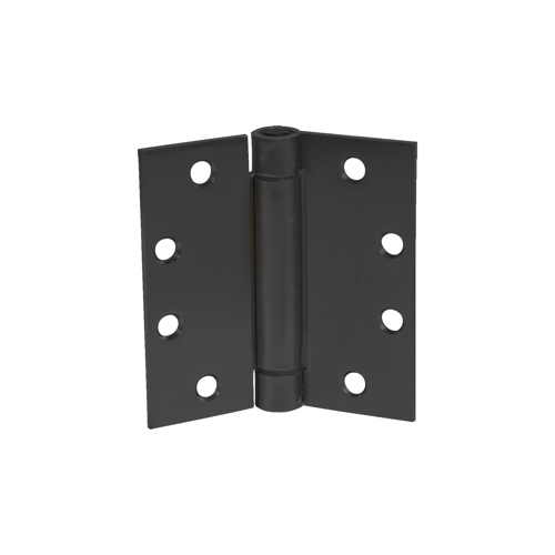 Single Acting Spring Hinge, Standard Weight, Full Mortise, 4.5" x 4.5" (4545), Steel Base, Dark Bronze US10BE