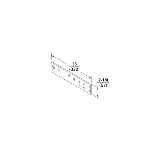 8600, 7000 Series Closer Backplate, Aluminum Painted