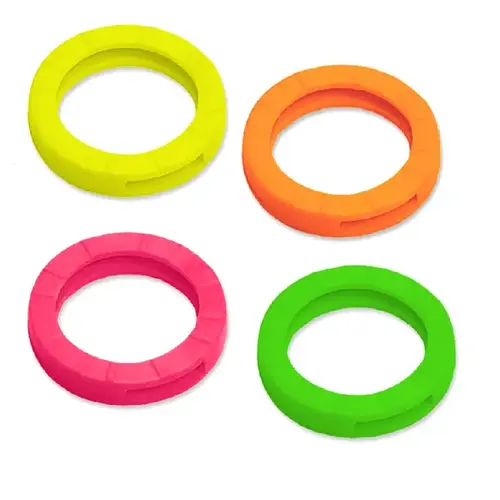 Vinyl Medium Size Key Identifier Ring, Assorted Neon Colors - pack of 200