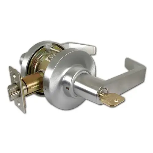 195LK Hospital/Privacy Lever Lockset Satin Chrome