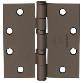 McKinney TA2314 4.5 X 4.5 US10B NRP 5-Knuckle Standard Weight Full Mortise Hinge, Oil Impregnated Bearing, 4.5" x 4.5", Non-Ferrous Base, Dark Bronze Finish