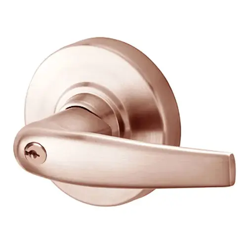 ALX Series Grade 2 Classroom Athens Lever Lock with Large Format IC Prep Less Core; 47267042 Deadlatch; and 47267101 ANSI Strike Satin Bronze Finish