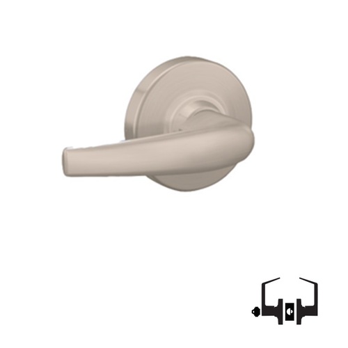 ALX Series Grade 2 Classroom Athens Lever Lock with Small Format IC Prep Less Core; 47267042 Deadlatch; and 47267101 ANSI Strike Satin Nickel Finish