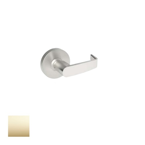 Dummy Lever Exit Device Trim, L-Rose, L-Lever, Bright Brass