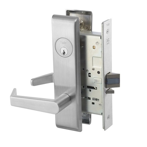 8861FL Mortise Dormitory or Storeroom Lever Lockset, Satin Chrome