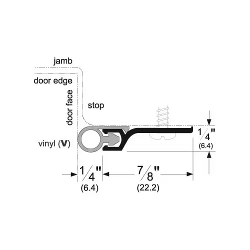 108" Standard Perimeter Gasketing with Vinyl Mill Finish Aluminum Finish