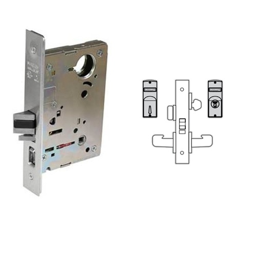 8200 Series 8205 Office/Entry Lockset Body Bright Polished Chrome