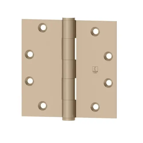 Box of Three RC1279 4" x 4" 1/4" Radius Full Mortise Standard Weight Plain Bearing Hinge  Satin Bronze Finish