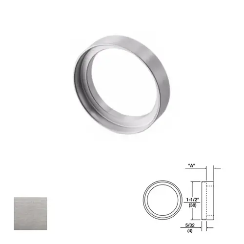 Recessed Cylinder Collar 21/32" Blocking Ring US26D (626) Satin Chrome Finish