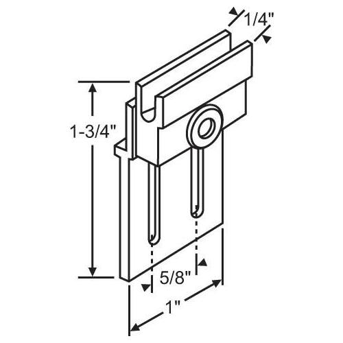 Screen Door Bracket With Nylom Guide