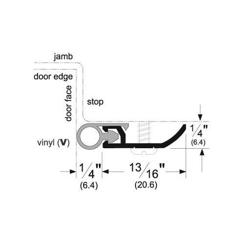 Standard Perimeter Gasketing with Eco-V Insert Dark Bronze Anodized -1pc 36"; 2pcs 80"