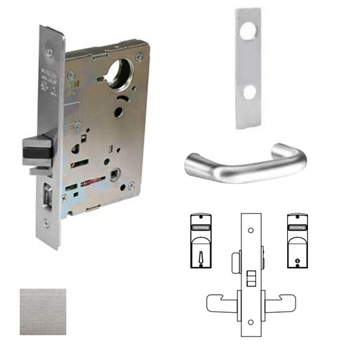 8200 Series 8265 Privacy/Bedroom/Bath Lock Satin Chrome