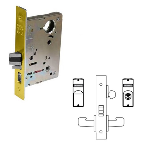 8200 Series 8237 Classroom Lockset Body Bright Polished Brass