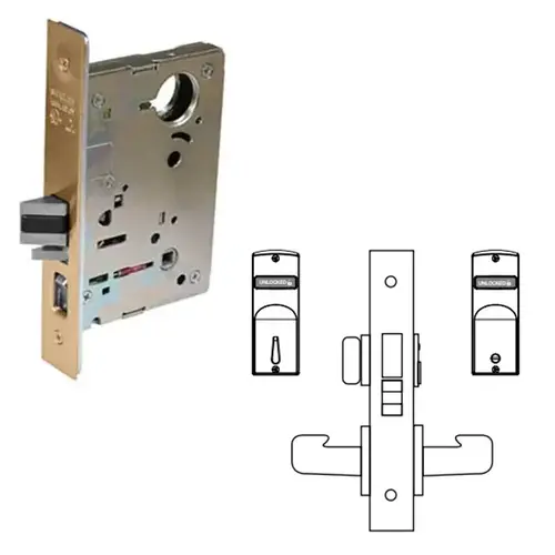 8200 Series 8268 Privacy Bath/Bedroom Non-Keyed Lockset, Satin Bronze