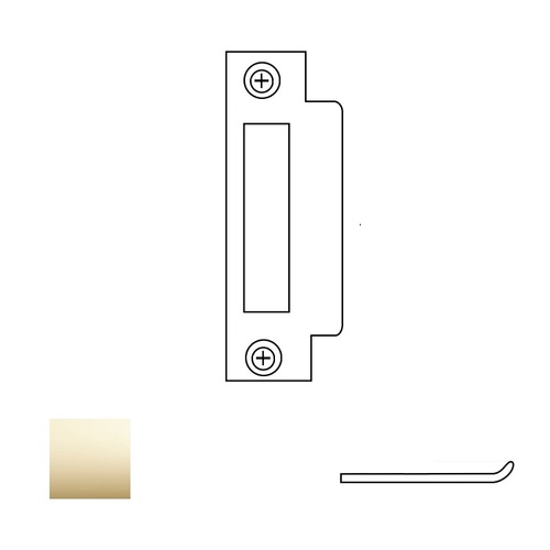 Mortise C-Lip Strike, Bright Polished Brass