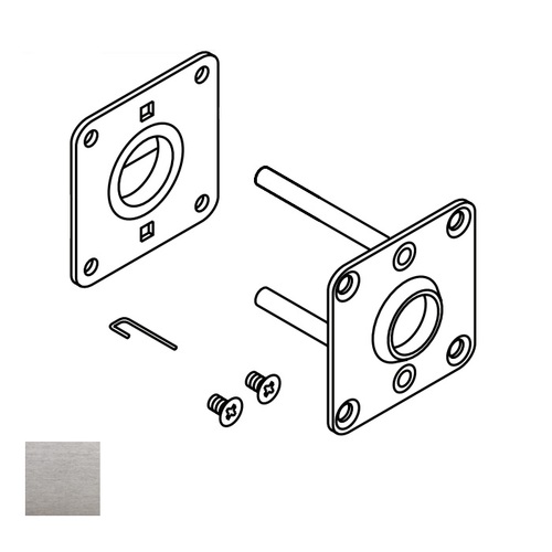 ML2000 Square Adapter, 2-1/4" Thick door, Satin Chrome