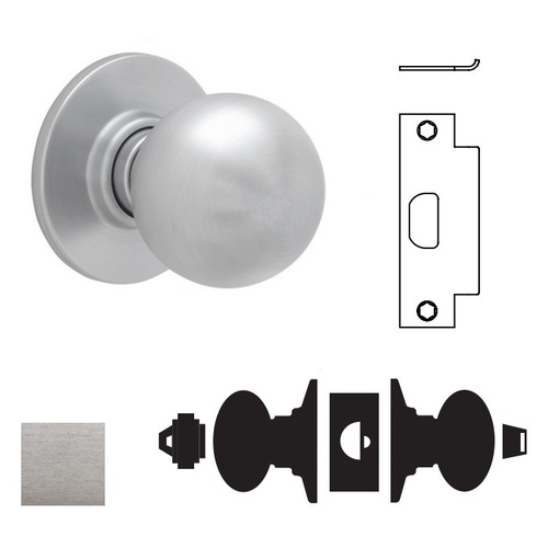 A53LD Orbit Entrance Lock, Satin Chrome