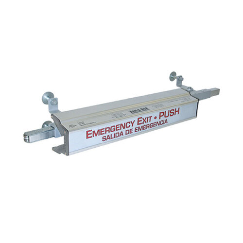 Arm-A-Dor Security Exit Hardware, Satin Aluminum Clear