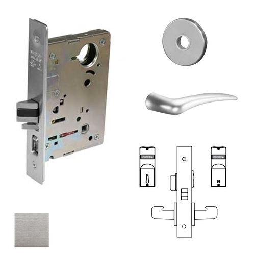 8200 Series 8265 Privacy/Bedroom/Bath Lock With Indicator Satin Chrome