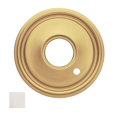 Estate Solid Brass Rosette Polished Nickel Pair