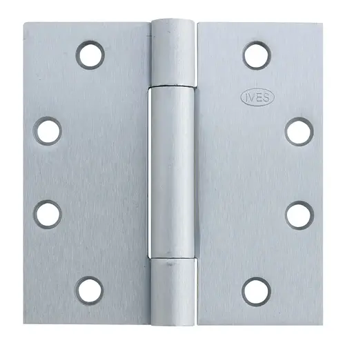 4 1/2" x 4 1/2" 3-Knuckle Concealed Bearing Hinge, Heavy Weight, 4-1/2" x 4-1/2", Non-Removeable Pin, Satin Stainless Steel