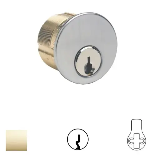 Mortise Cylinder Bright Brass