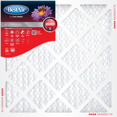 BestAir B1-1616-11-6 16x16 x 1 In. MERV 11 Furnace Filter, 90 Days