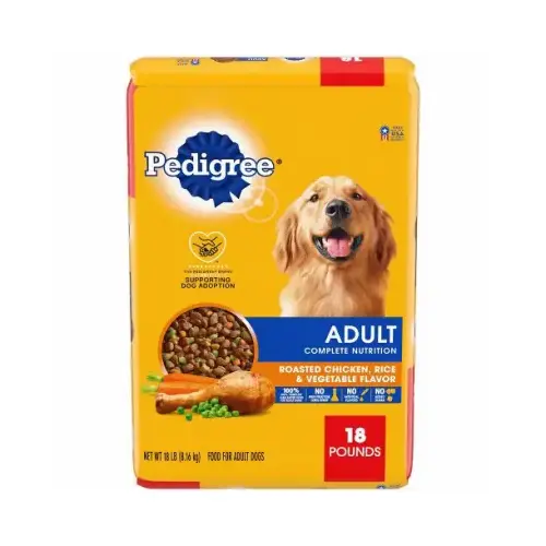 Complete Nutrition Dry Adult Dog Food, Chicken, Rice, Vegetable, 18 Lb.