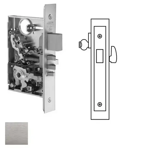 ML2013 Mortise Cylinder x Thumbturn Deadlock, Satin Chrome