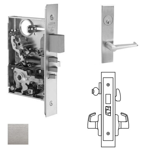 ML2024 Mortise Entrance Lever Lockset, Satin Chrome