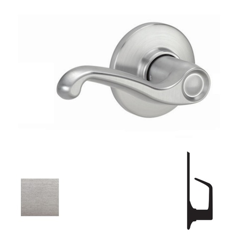 Right Hand S200 Series Interconnected Single Dummy Flair Lever Satin Chrome Finish