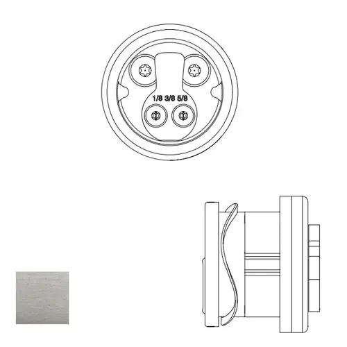 1-3/8" Mortise Cylinder C Keyway, Satin Chrome