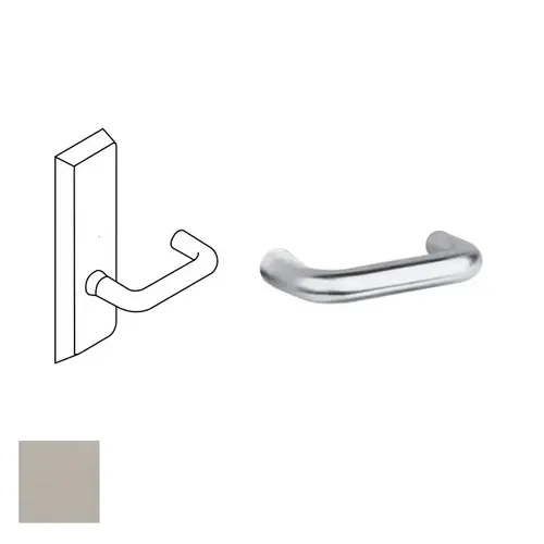 Exit Device Lever Trim, Satin Stainless Steel