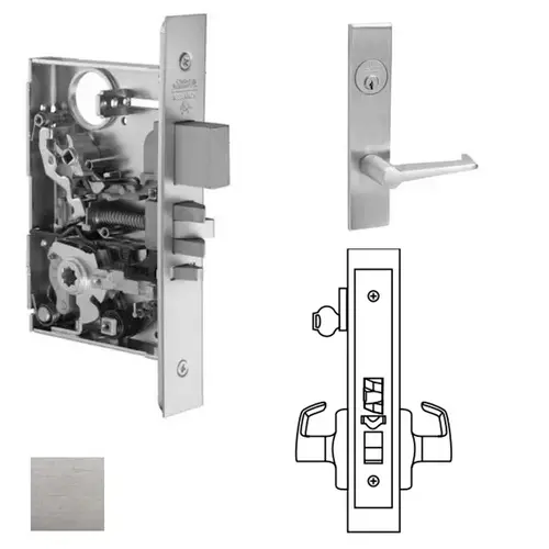 ML2051 Mortise Office Lever Lockset, Satin Chrome