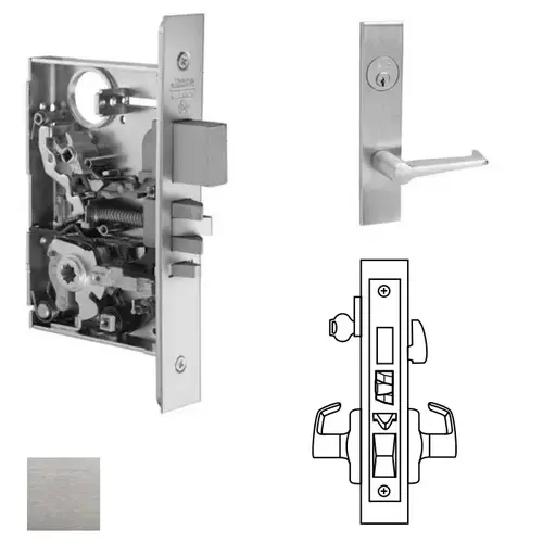 ML2067 Mortise Apartment Lever Lockset, Satin Chrome