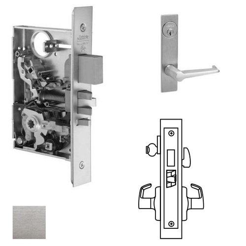 ML2065 Mortise Dormitory Lever Lockset, Satin Chrome