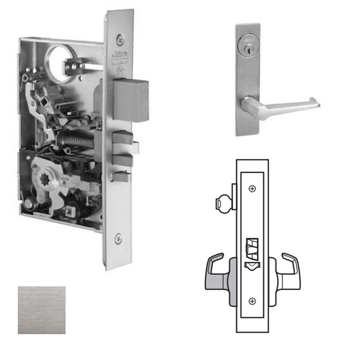 ML2057 Mortise Storeroom Lever Lockset, Satin Chrome