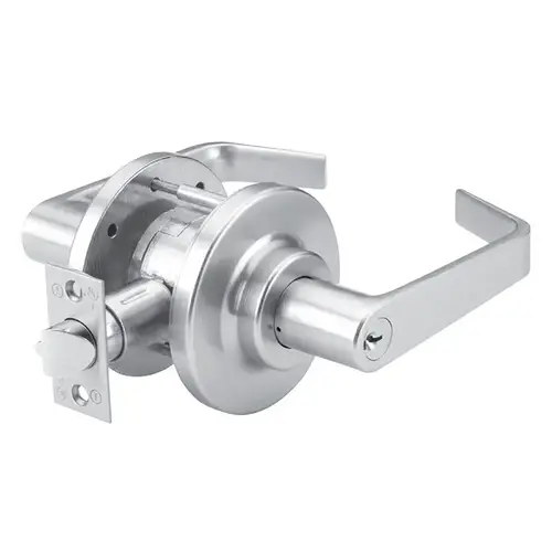 Storeroom Cylindrical Lever Lock with LR Lever and E Rose Satin Chrome Finish