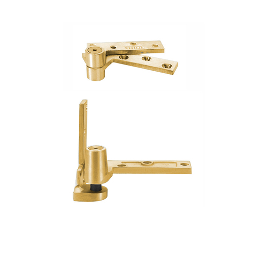 Rixson 195 LH 605 3/4 In. Offset Hung Pivot, Includes 180 Top Pivot, Left Hand, Bright Brass