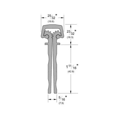 Pemko CFM83SLF 83" FM_SLF Geared Hinge, Std Duty Clear Anodized Aluminum